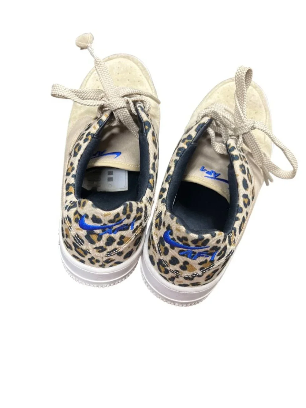 Nike AF1 wms Sage Premium leopard low top tan suede sneakers sz 7.5 SKU 10-521